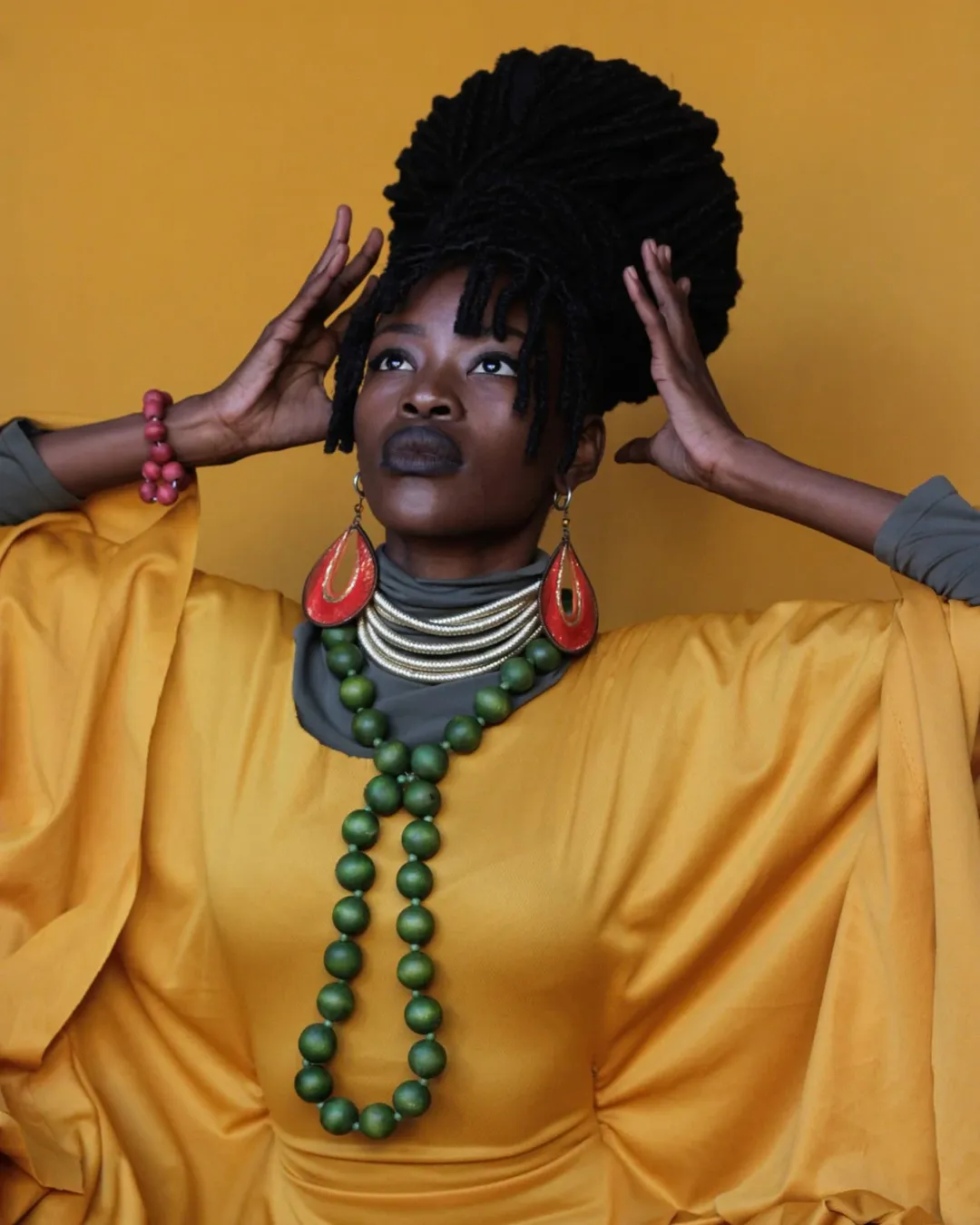 Mandy Logan in elegant runway pose for South African fashion campaign